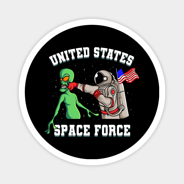 United States Space Force Alien Gift Magnet by Delightful Designs